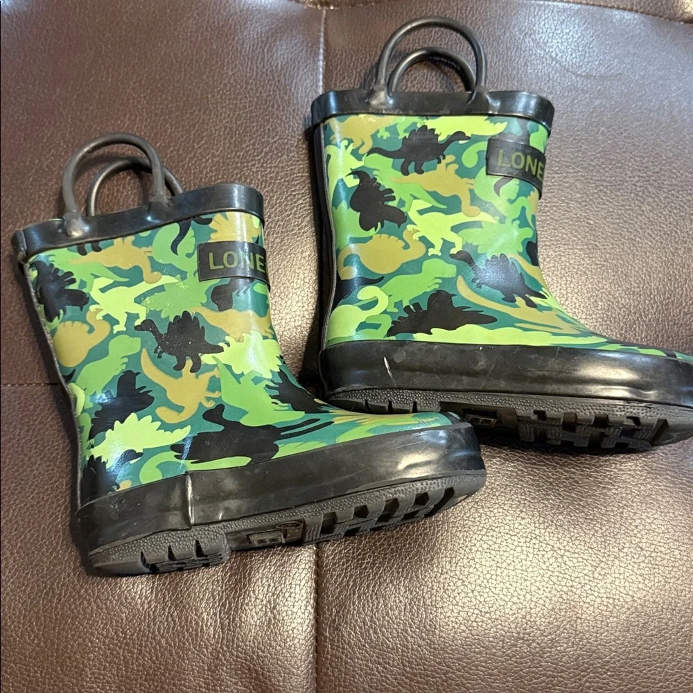 Lone Cone Kids Camosaurus Rain Boots Dinosaur Camouflage Size 6